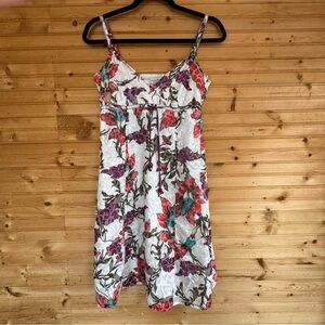 Esprit Floral Sundress Spaghetti Straps Lined Size 4 Empire Waist Feminine Twee